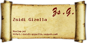 Zsidi Gizella névjegykártya